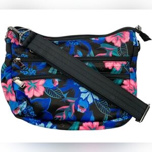 Lug Medium Crossbody Slider FS Resort Floral Bag Medium NWT Blue Pink